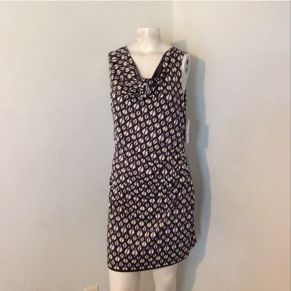 Athleta Inverse reversible print ruched dress Small
